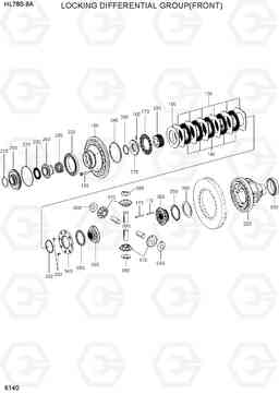 6140 LOCKING DIFFERENTIAL GROUP(FRONT) HL780-9A, Hyundai