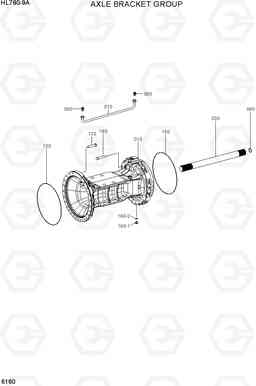 6160 AXLE BRACKET GROUP HL780-9A, Hyundai