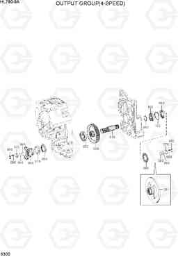 6300 OUTPUT GROUP(4-SPEED) HL780-9A, Hyundai