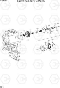 6310 POWER TAKE-OFF 1 (4-SPEED) HL780-9A, Hyundai