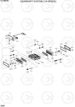 6350 GEARSHIFT SYSTEM 2 (4-SPEED) HL780-9A, Hyundai