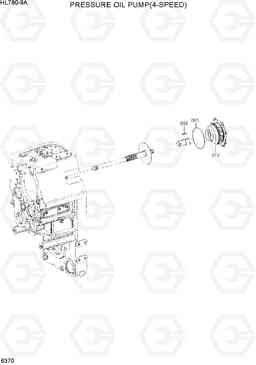 6370 PRESSURE OIL PUMP (4-SPEED) HL780-9A, Hyundai