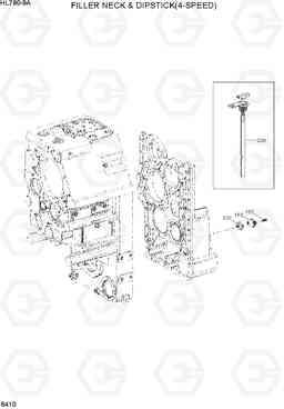 6410 FILLER NECK & DIPSTICK(4-SPEED) HL780-9A, Hyundai