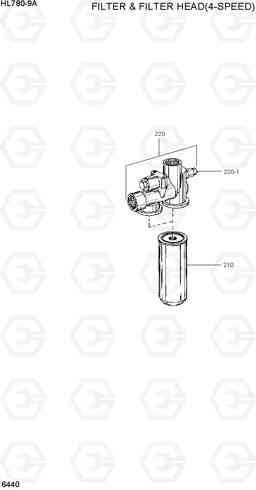 6440 FILTER & FILTER HEAD(4-SPEED) HL780-9A, Hyundai