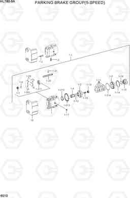 6510 PARKING BRAKE GROUP(5-SPEED) HL780-9A, Hyundai