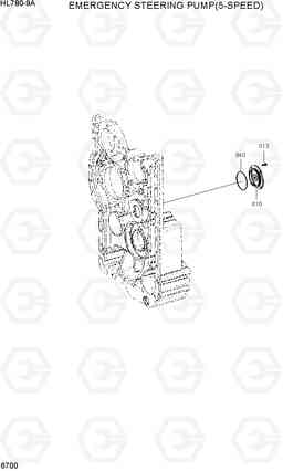 6700 EMERGENCY STEERING PUMP(5-SPEED) HL780-9A, Hyundai