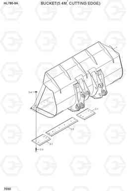 7030 BUCKET(5.4M3, CUTTING EDGE) HL780-9A, Hyundai