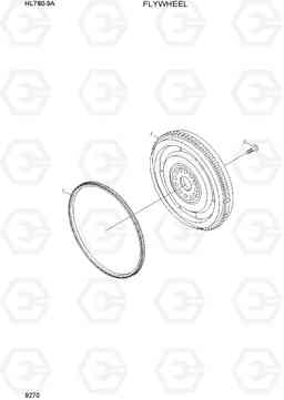 9270 FLYWHEEL HL780-9A, Hyundai