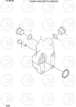 9290 CABIN HEATER PLUMBING HL780-9A, Hyundai