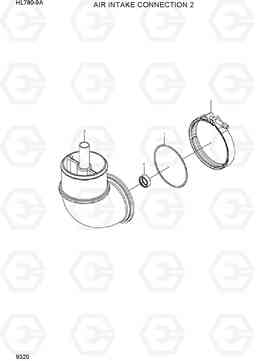 9320 AIR INTAKE CONNECTION 2 HL780-9A, Hyundai