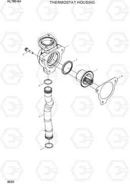 9530 THERMOSTAT HOUSING HL780-9A, Hyundai