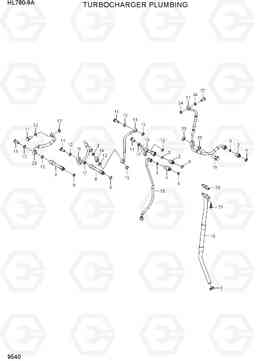 9540 TURBOCHARGER PLUMBING HL780-9A, Hyundai