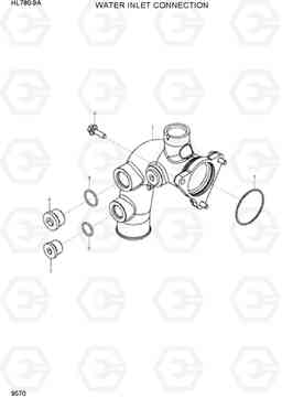 9570 WATER INLET CONNECTION HL780-9A, Hyundai