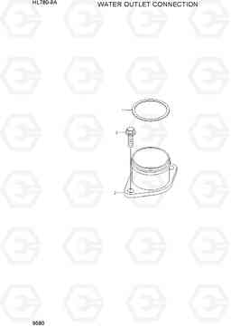 9580 WATER OUTLET CONNECTION HL780-9A, Hyundai