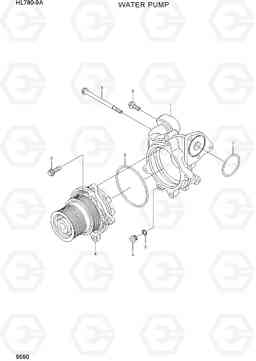 9590 WATER PUMP HL780-9A, Hyundai