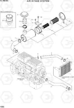 1050 AIR INTAKE SYSTEM HL780-9S, Hyundai