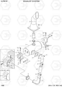 1060 EXHAUST SYSTEM HL780-9S, Hyundai