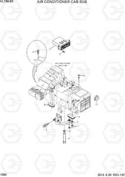 1095 AIR CONDITIONER CAB SUB HL780-9S, Hyundai