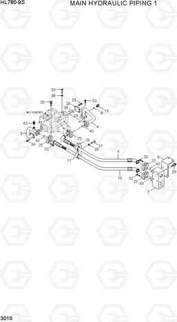3010 MAIN HYDRAULIC PIPING 1 HL780-9S, Hyundai