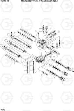 4040 MAIN CONTROL VALVE(3-SPOOL) HL780-9S, Hyundai