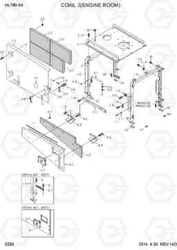 5250 COWL 3(ENGINE ROOM) HL780-9S, Hyundai