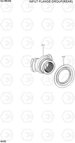 6430 INPUT FLANGE GROUP(REAR) HL780-9S, Hyundai