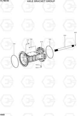 6460 AXLE BRACKET GROUP HL780-9S, Hyundai