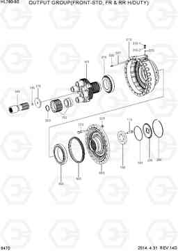 6470 OUTPUT GROUP(FRONT-STD, FR & RR H/DUTY) HL780-9S, Hyundai