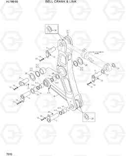 7010 BELL CRANK & LINK HL780-9S, Hyundai