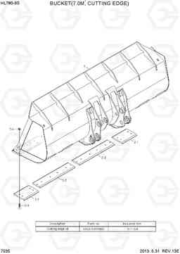 7035 BUCKET(7.0M3, CUTTING EDGE) HL780-9S, Hyundai