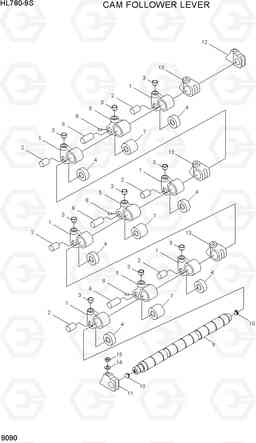 9090 CAM FOLLOWER LEVER HL780-9S, Hyundai