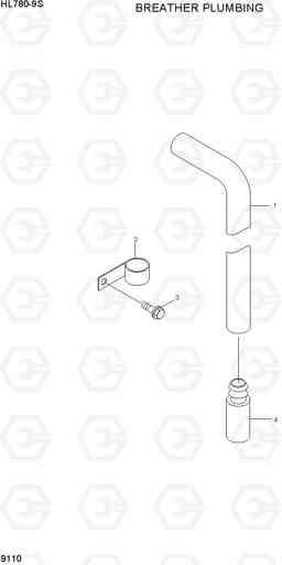 9110 BREATHER PLUMBING HL780-9S, Hyundai