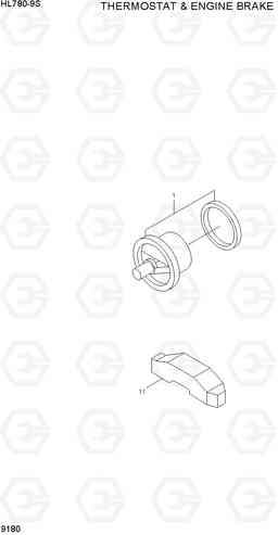 9180 THERMOSTAT & ENGINE BRAKE HL780-9S, Hyundai