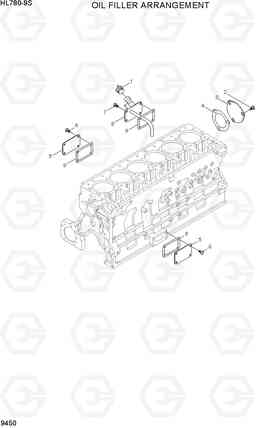 9450 OIL FILLER ARRANGEMENT HL780-9S, Hyundai