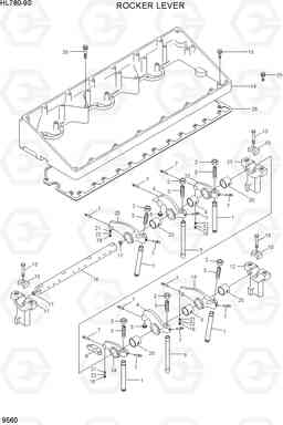 9560 ROCKER LEVER HL780-9S, Hyundai