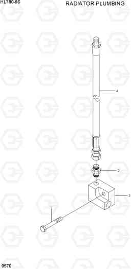 9570 RADIATOR PLUMBING HL780-9S, Hyundai