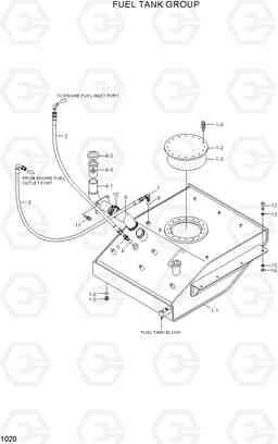 1020 FUEL TANK GROUP HL780-3A, Hyundai