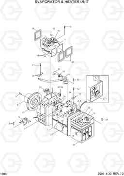 1080 EVAPORATOR & HEATER UNIT HL780-3A, Hyundai