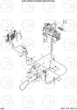 1090 AIR CONDITIONER MOUNTING HL780-3A, Hyundai