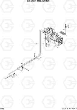 1110 HEATER MOUNTING HL780-3A, Hyundai