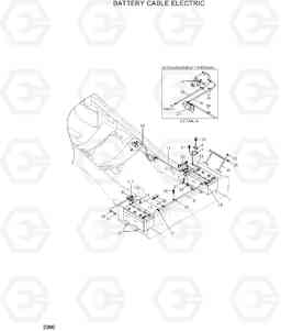 2090 BATTERY CABLE ELECTRIC HL780-3A, Hyundai