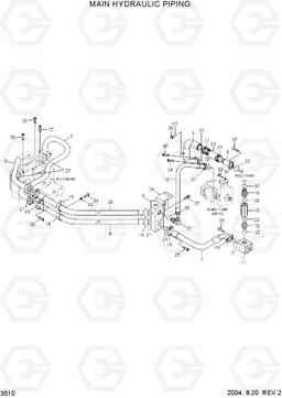 3010 MAIN HYDRAULIC PIPING HL780-3A, Hyundai