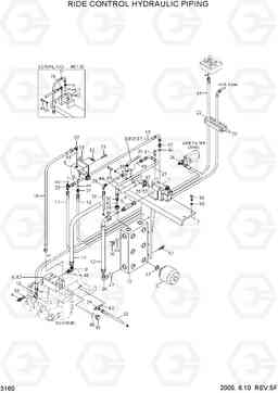 3160 RIDE CONTROL HYDRAULIC PIPING HL780-3A, Hyundai