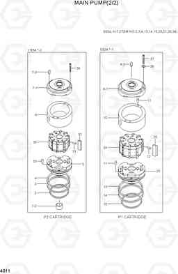 4011 MAIN PUMP(2/2) HL780-3A, Hyundai