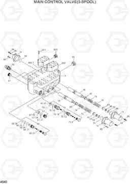 4040 MAIN CONTROL VALVE(3-SPOOL) HL780-3A, Hyundai