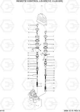 4110 REMOTE CONTROL LEVER(1/2, 2-LEVER) HL780-3A, Hyundai