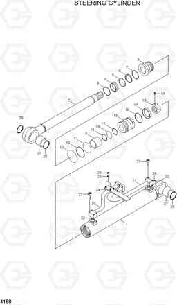4180 STEERING CYLINDER HL780-3A, Hyundai
