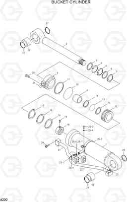 4200 BUCKET CYLINDER HL780-3A, Hyundai