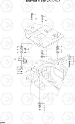 5080 BOTTOM PLATE MOUNTING HL780-3A, Hyundai