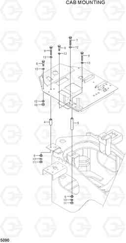 5090 CAB MOUNTING HL780-3A, Hyundai